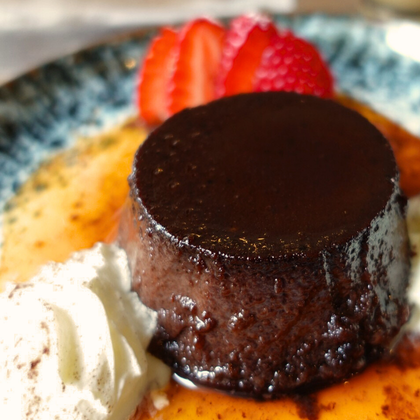 flan de chocolate
